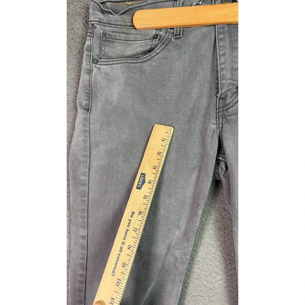 Levis 511 Jeans Mens 34x32 Gray Slim Fit Tapered‎ Stretch Denim Pants